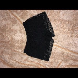 lace black shorts